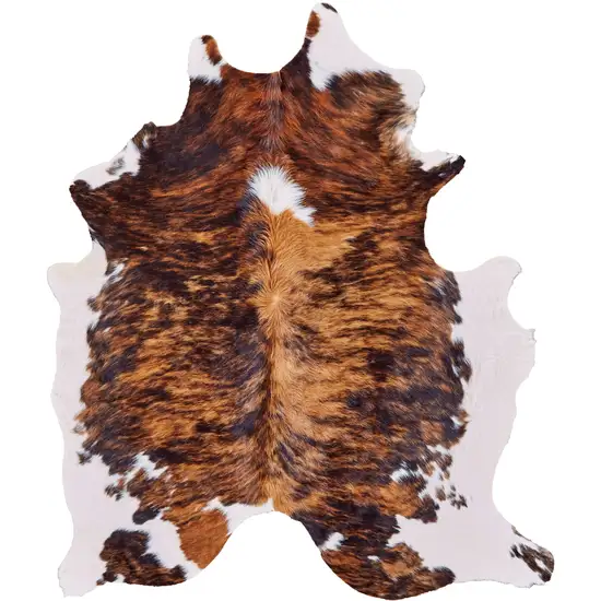 Brown Cowhide Animal Print Power Loom Area Rug Photo 2