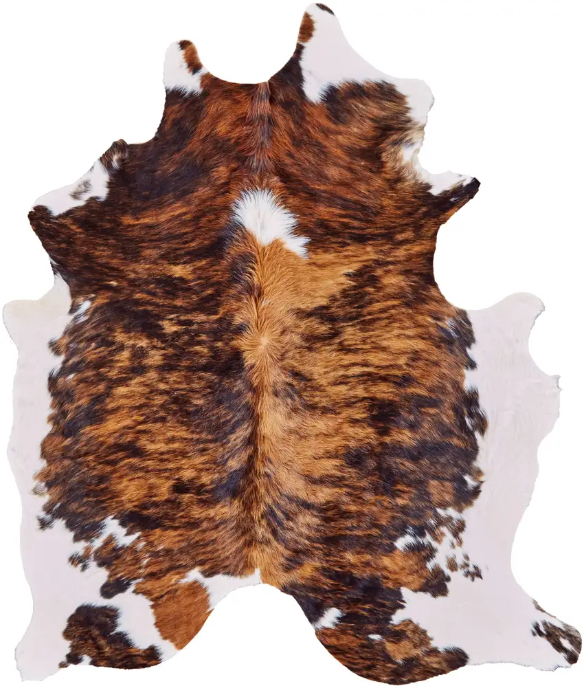 Brown Cowhide Animal Print Power Loom Area Rug Photo 2