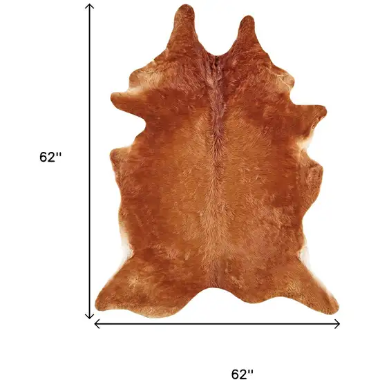 Brown Cowhide Animal Print Power Loom Area Rug Photo 3