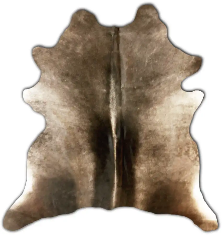 Brown Cowhide Hand Knotted Area Rug Photo 1