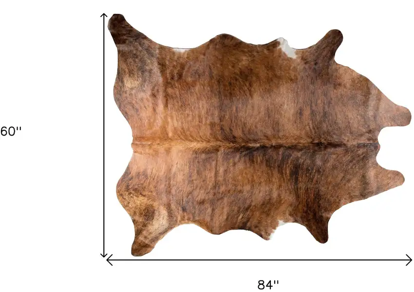 Brown Cowhide Hand Knotted Area Rug Photo 5