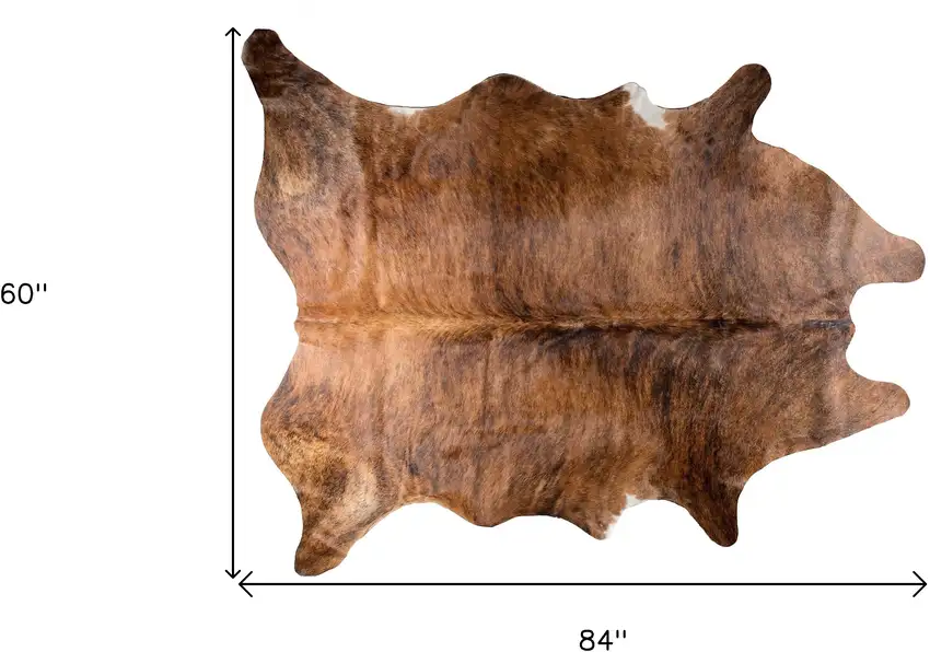 Brown Cowhide Hand Knotted Area Rug Photo 5