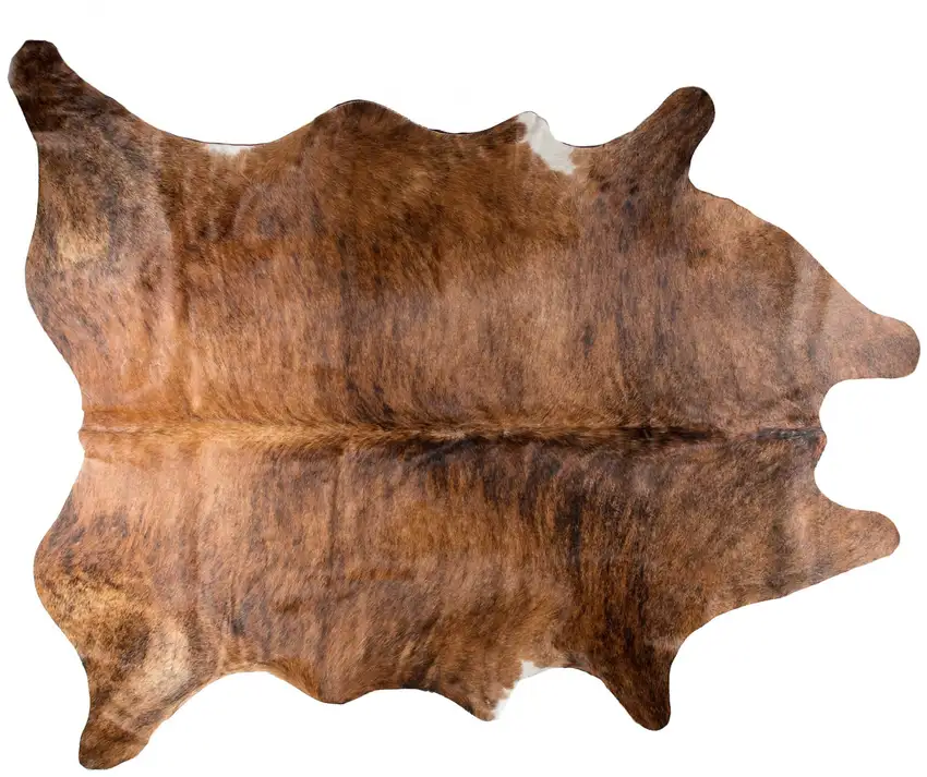 Brown Cowhide Hand Knotted Area Rug Photo 1
