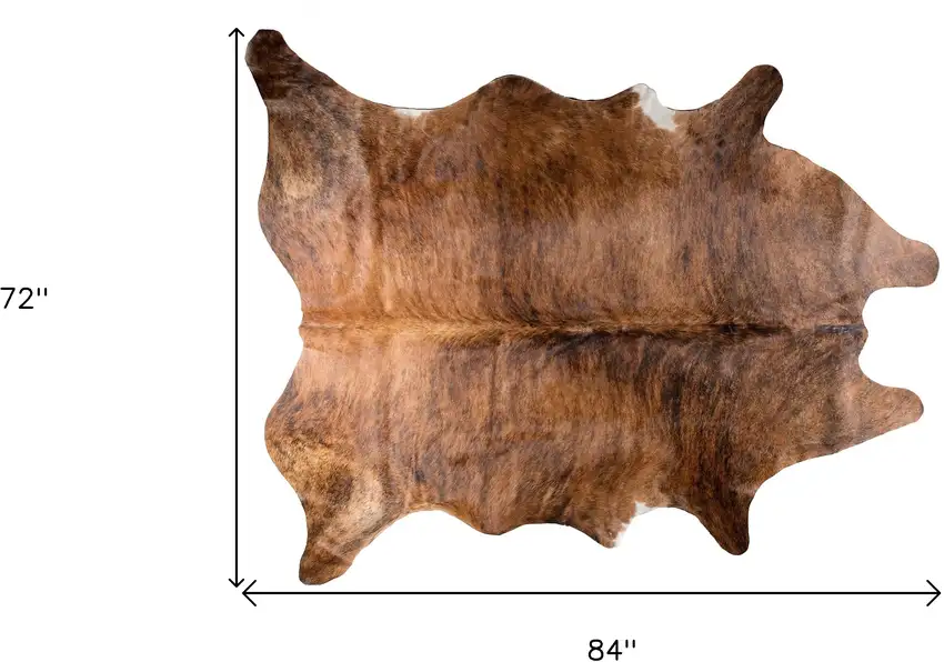 Brown Cowhide Hand Knotted Area Rug Photo 5