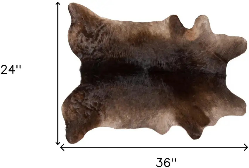 Brown Cowhide Hand Tufted Area Rug Photo 5