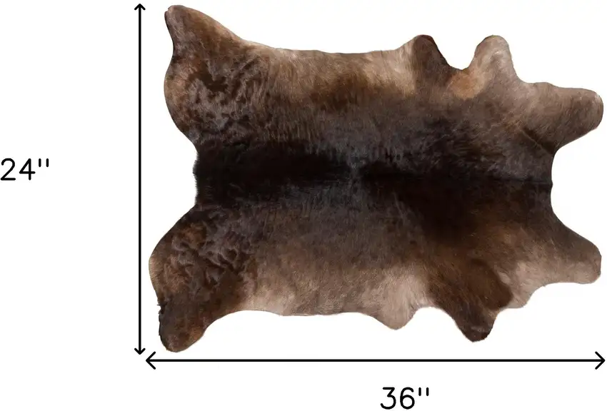 Brown Cowhide Hand Tufted Area Rug Photo 5