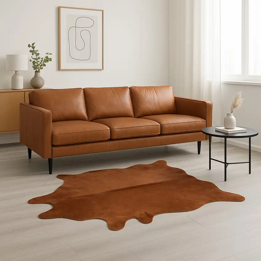 Brown Cowhide Area Rug Photo 1