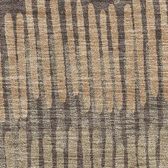 Brown Cream And Ivory Striped Washable Area Rug With UV Protection Photo 7