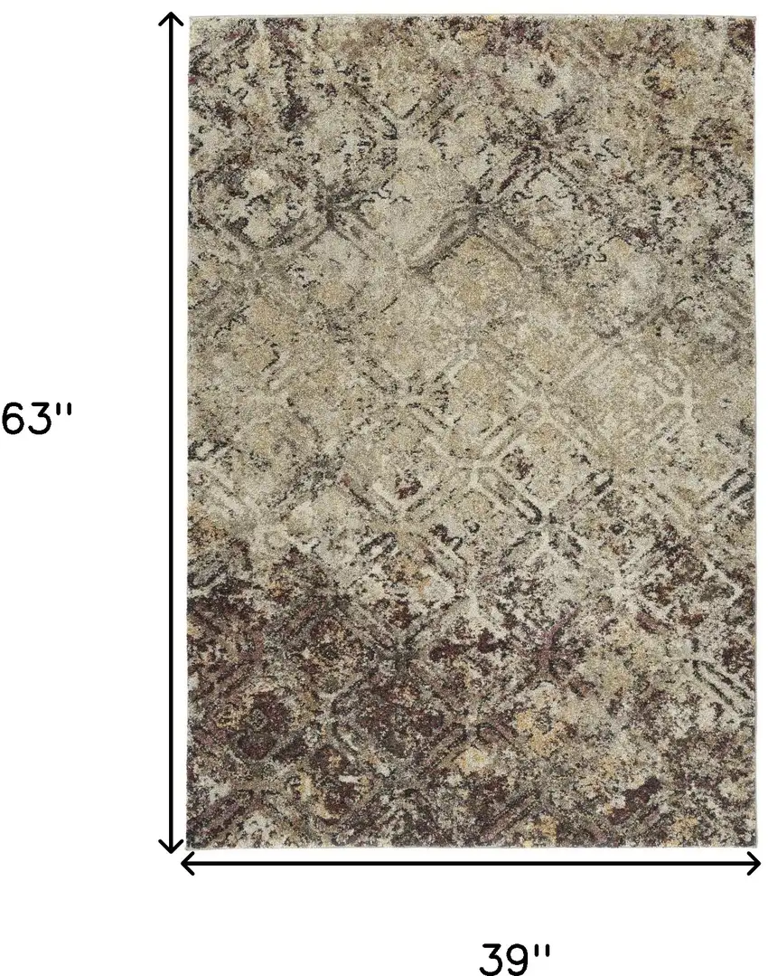 Brown Diamond Area Rug Photo 7