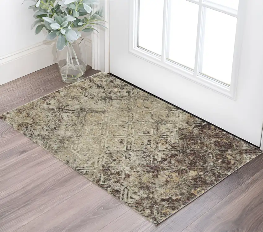 Brown Diamond Area Rug Photo 1
