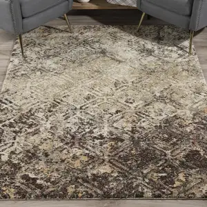 Photo of Brown Diamond Area Rug