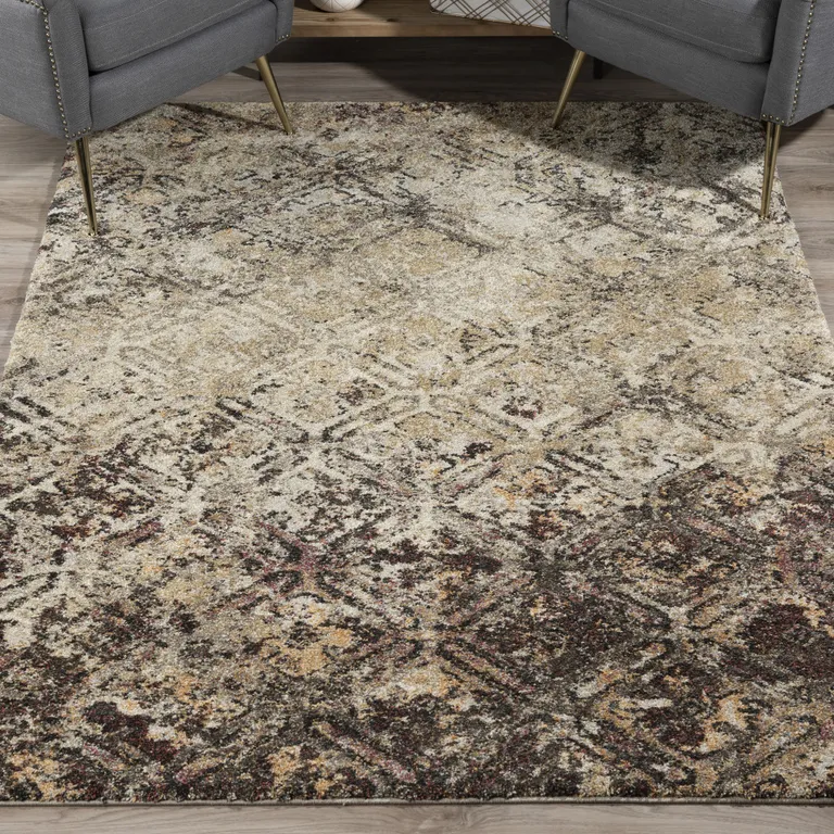 Brown Diamond Area Rug Photo 1