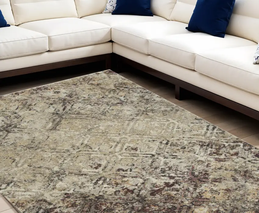 Brown Diamond Area Rug Photo 1