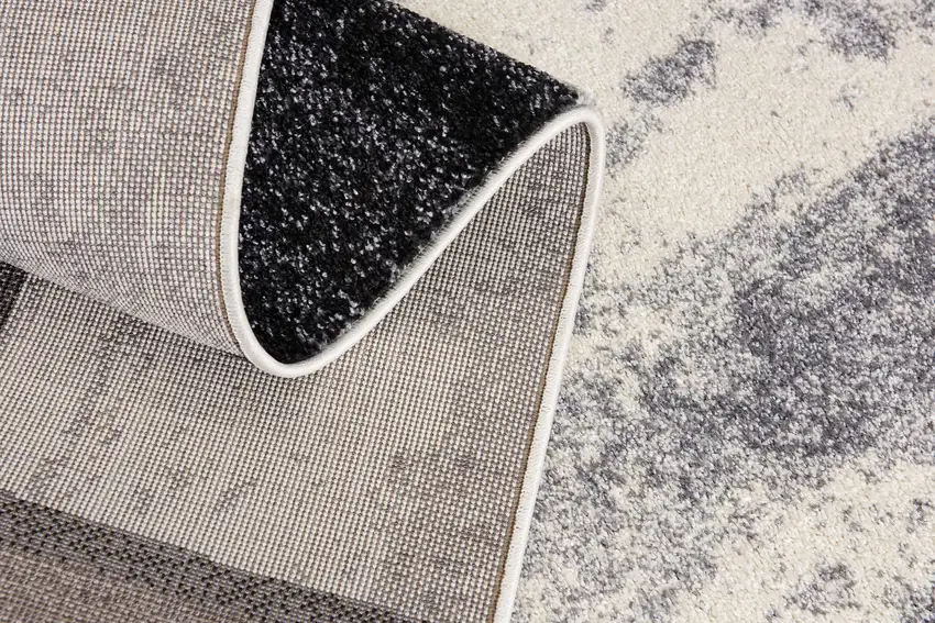 Brown Distressed Geometric Area Rug Photo 7