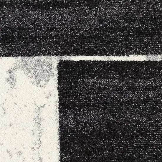 Gray Black and Brown Abstract Geometric Area Rug Photo 3