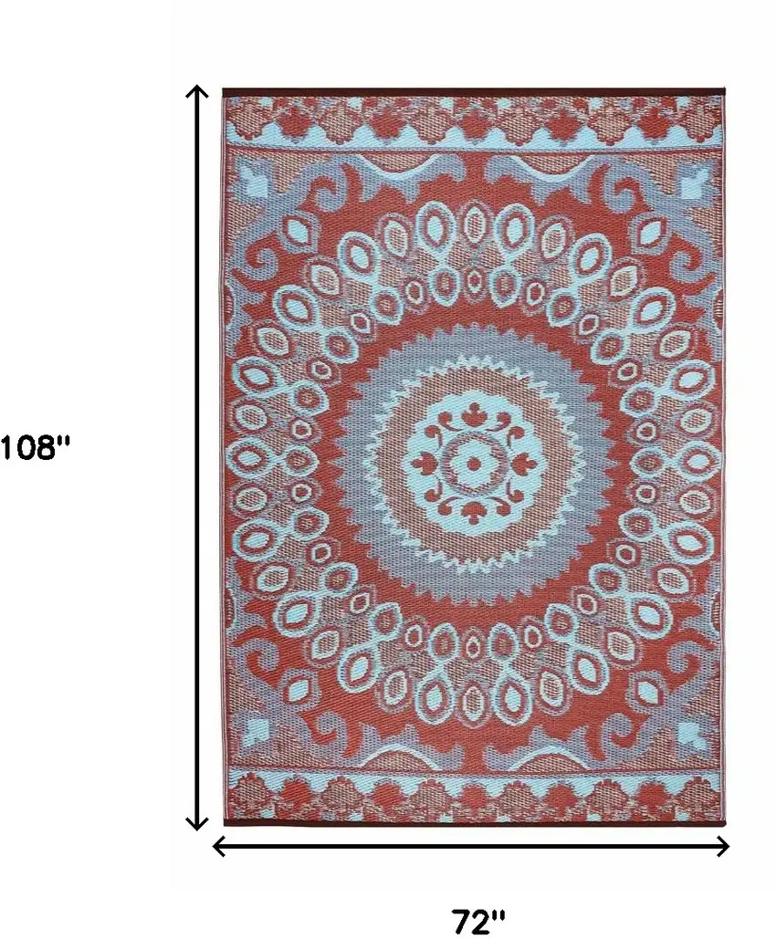 Brown Floral Machine Braided Distressed Area Rug With UV Protection Photo 3