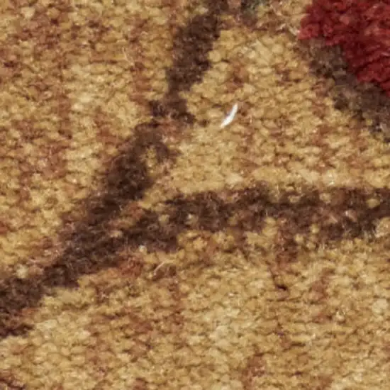 Brown Floral Power Loom Area Rug Photo 3