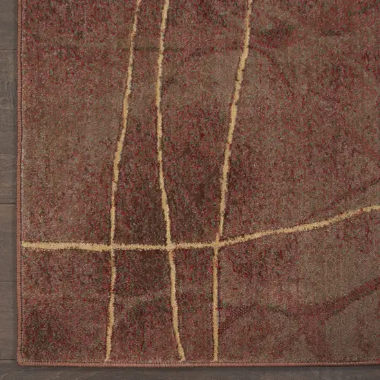 Brown Floral Power Loom Area Rug Photo 6