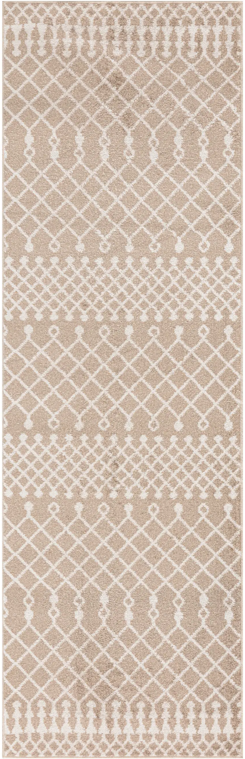 Brown Floral Power Loom Distressed Area Rug Photo 1