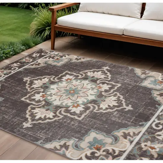 Brown Indoor Outdoor Area Rug Photo 1