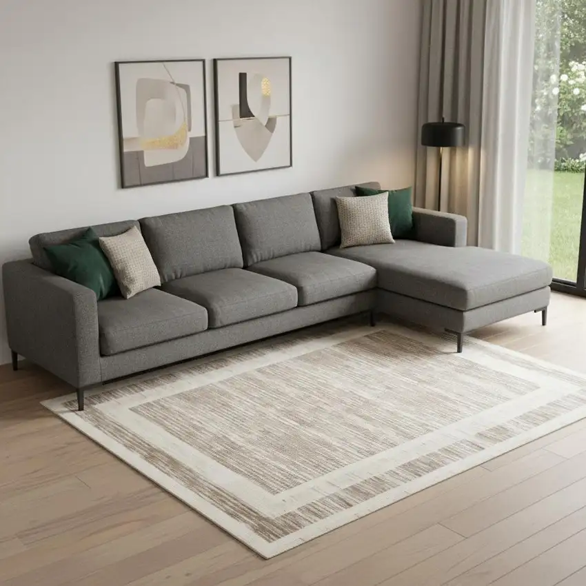 Brown Geometric Area Rug Photo 1