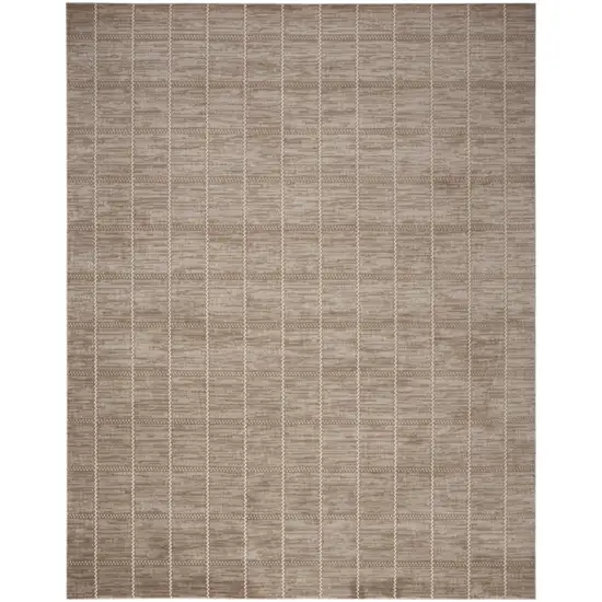 Brown Geometric Area Rug Photo 7