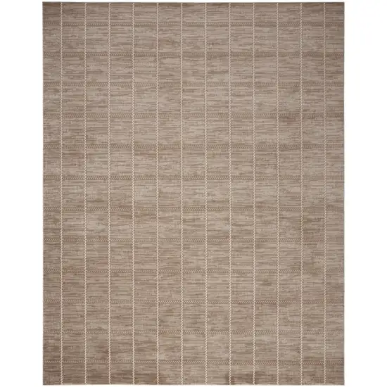 Brown Geometric Area Rug Photo 7