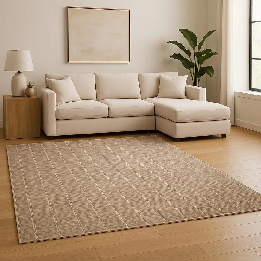 Brown Geometric Area Rug Photo 1