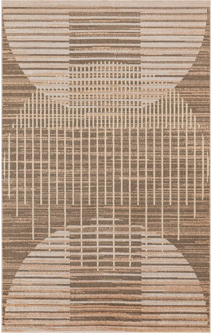 Brown Geometric Area Rug Photo 8