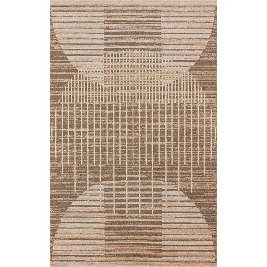 Brown Geometric Area Rug Photo 8