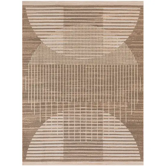 Brown Geometric Area Rug Photo 8