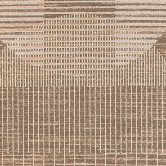 Brown Geometric Area Rug Photo 9