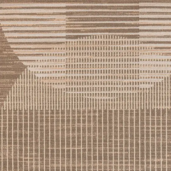 Brown Geometric Area Rug Photo 9