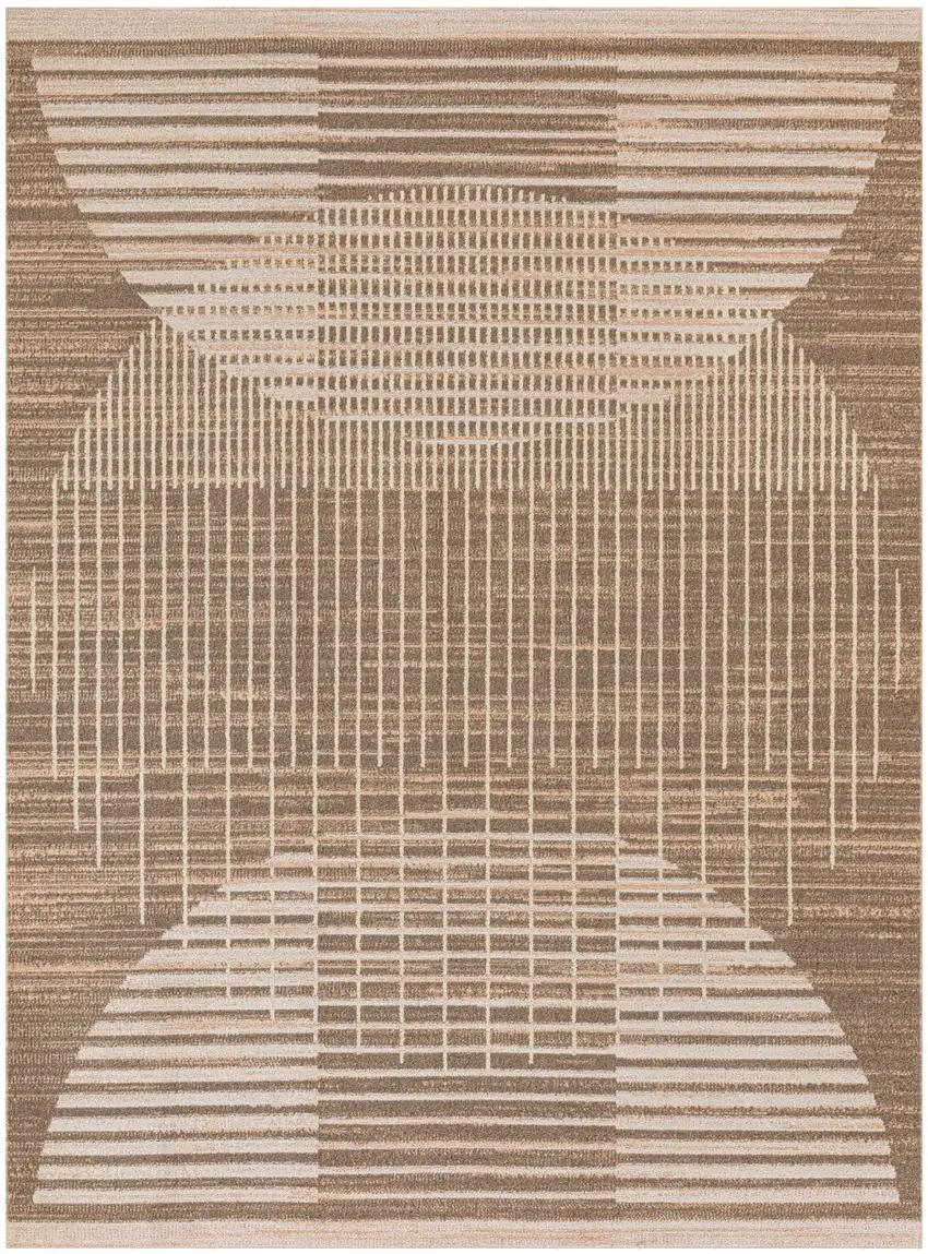 Brown Geometric Area Rug Photo 8