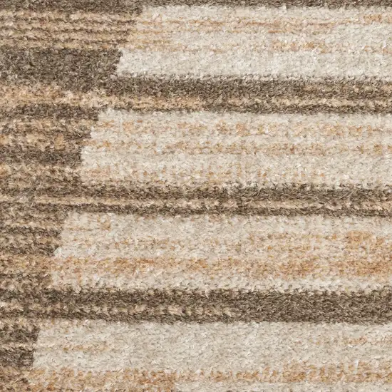 Brown Geometric Area Rug Photo 4