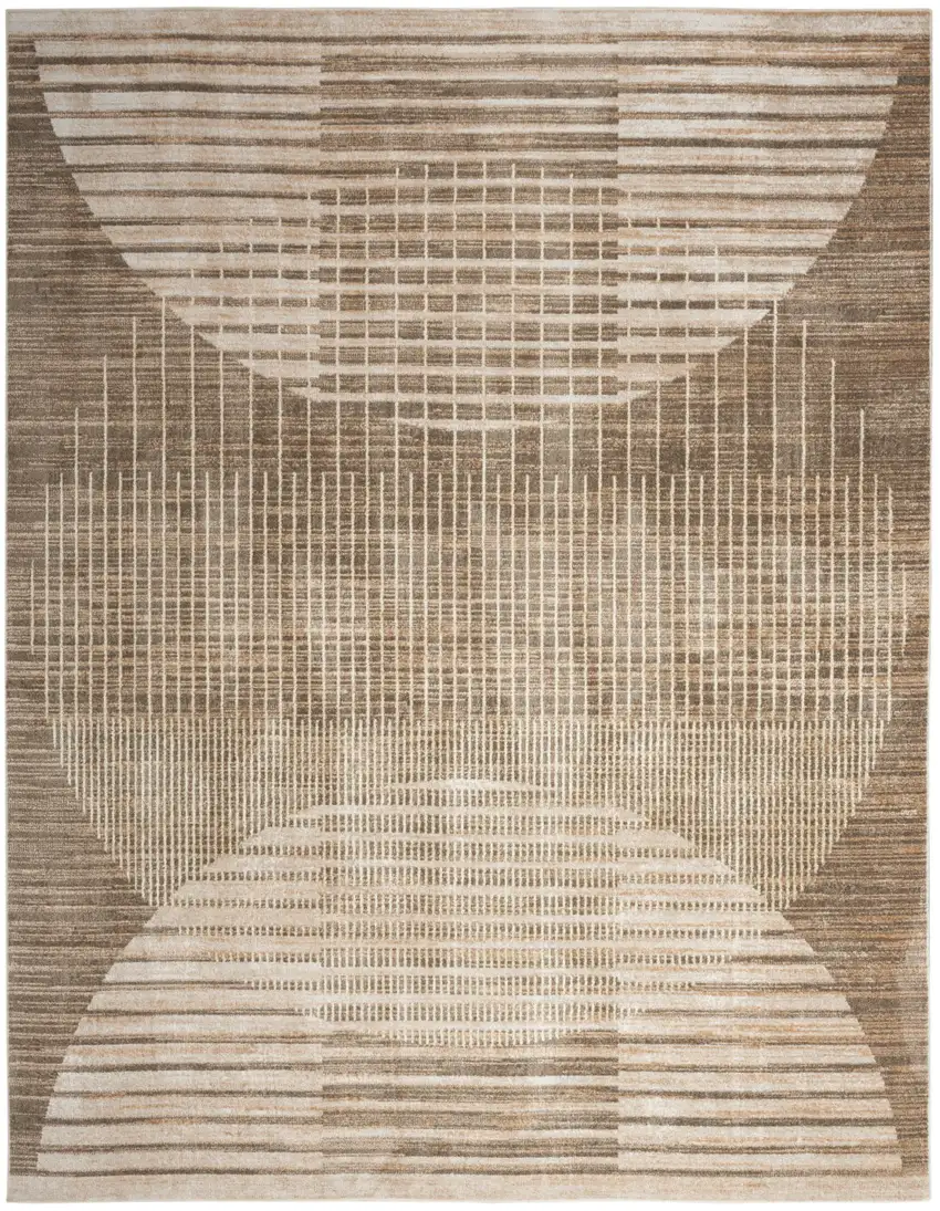 Brown Geometric Area Rug Photo 8