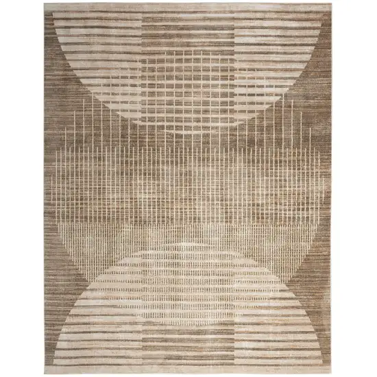 Brown Geometric Area Rug Photo 8