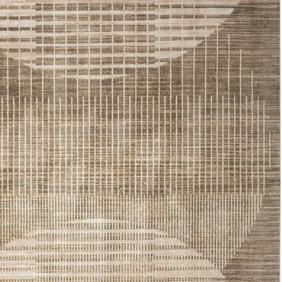 Brown Geometric Area Rug Photo 9