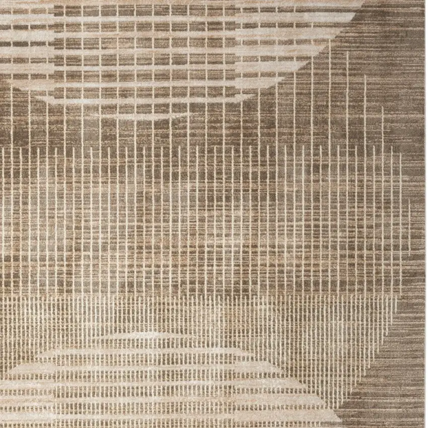 Brown Geometric Area Rug Photo 9