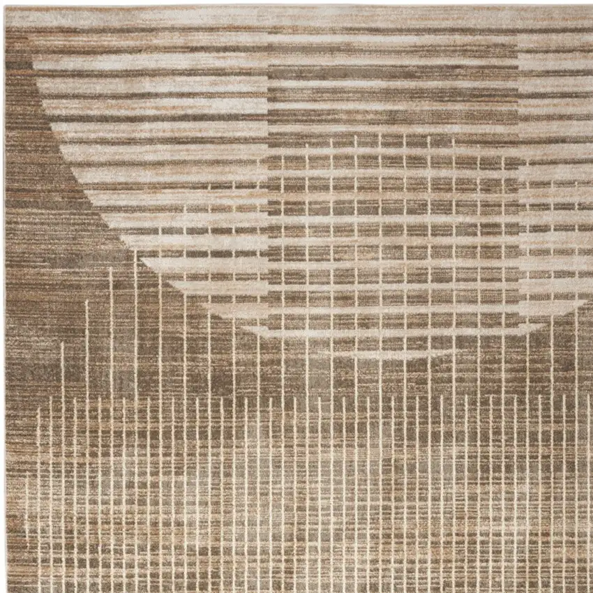 Brown Geometric Area Rug Photo 9
