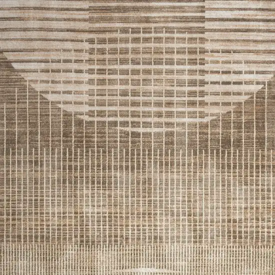 Brown Geometric Area Rug Photo 9