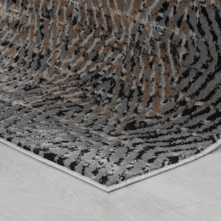 Brown Geometric Area Rug Photo 5