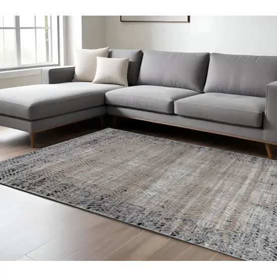 7' X 10' Brown Geometric Area Rug Photo 1