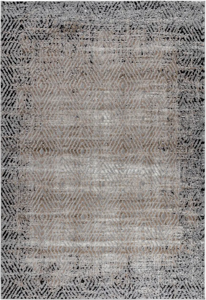 Brown Geometric Area Rug Photo 6