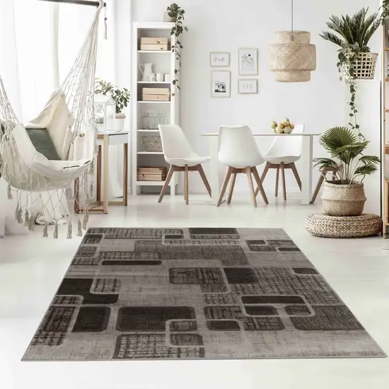 5' X 8' Brown Geometric Area Rug Photo 7
