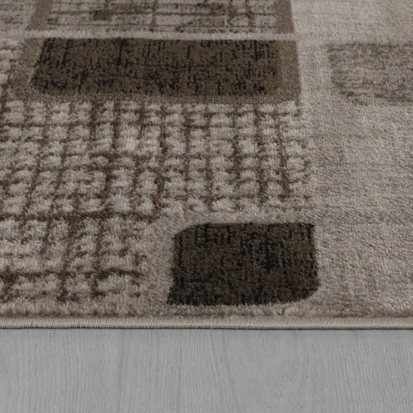 5' X 8' Brown Geometric Area Rug Photo 9