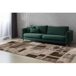 Photo of Brown Geometric Area Rug
