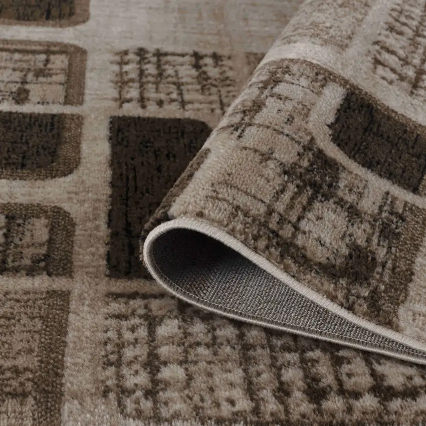 5' X 8' Brown Geometric Area Rug Photo 6