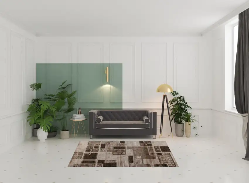Brown Geometric Area Rug Photo 2