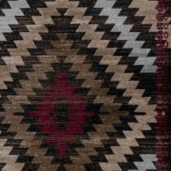 8' X 11' Brown Geometric Area Rug Photo 7
